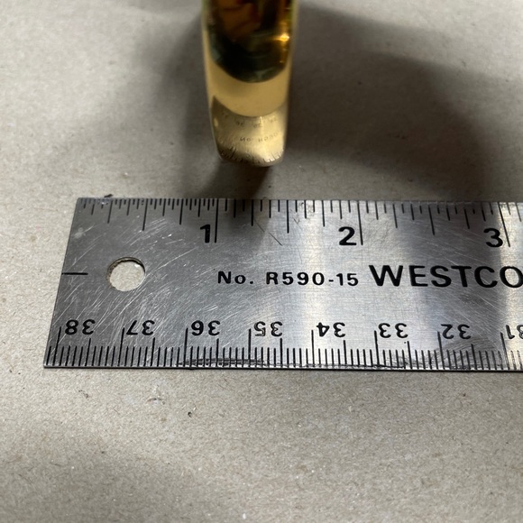 Monet Bangle Bracelet Gold tone Signed & Stamped Lg Vintage & Beautiful - Picture 5 of 6